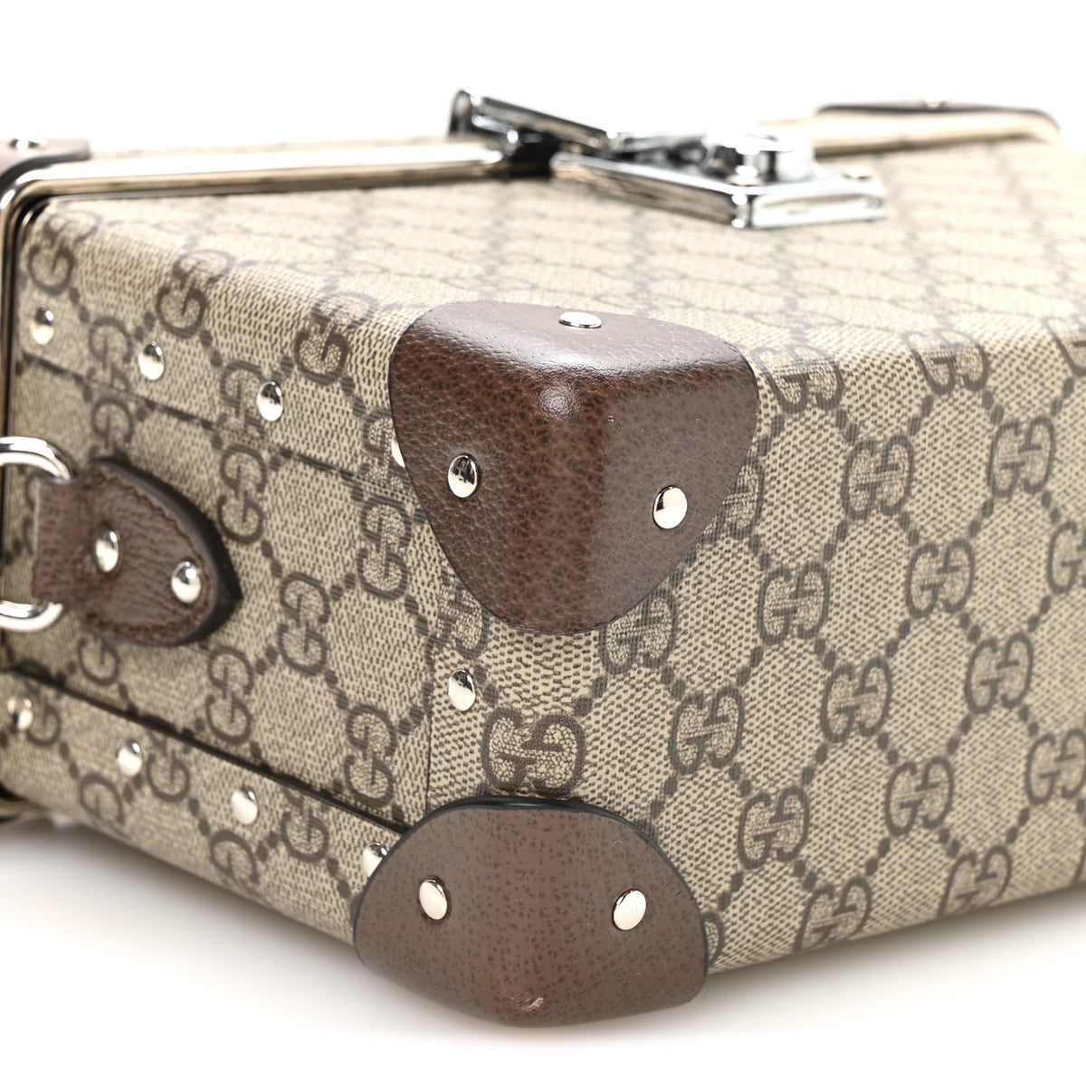 GG Supreme Monogram Globe-Trotter Beauty Case Brown