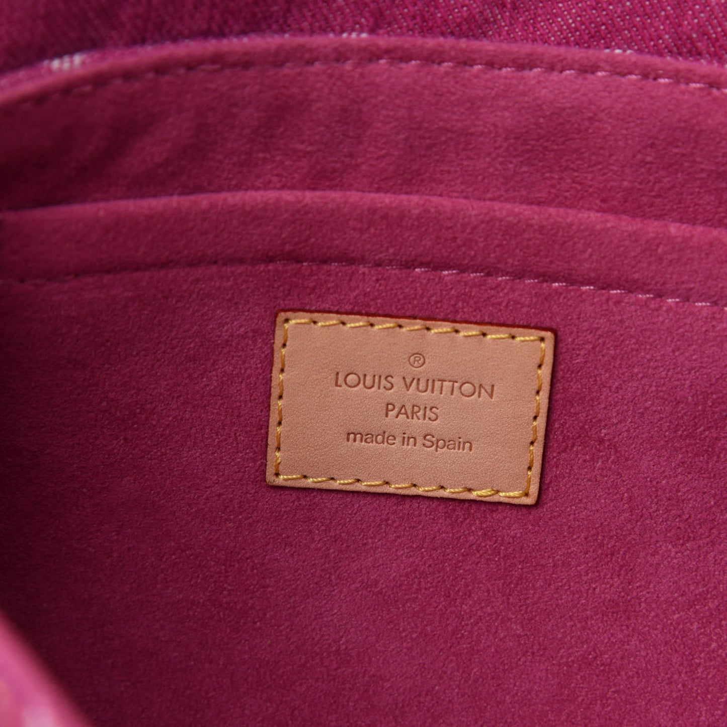 Monogram Denim Mini Pleaty Fuchsia