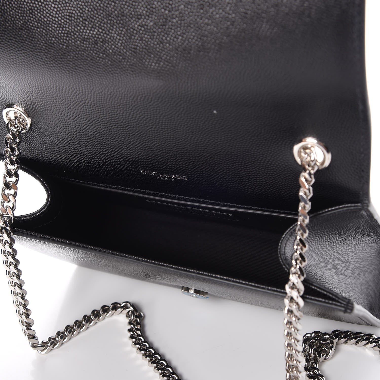 Saint Laurent Grain De Poudre Small Monogram Kate Satchel Black 5 of 9