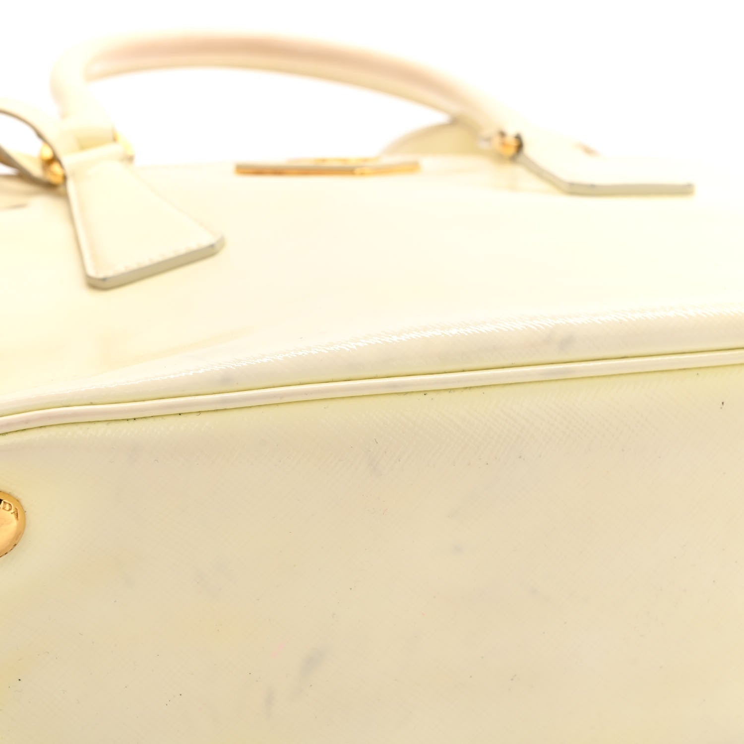 Prada Saffiano Vernice Mini Galleria Double Zip Tote Bianco 17 of 17