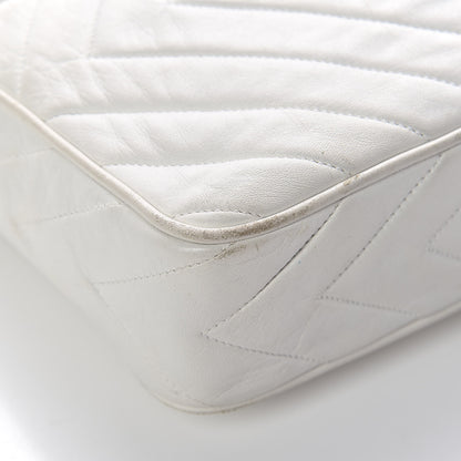 Chanel Lambskin Chevron Tassel Camera Case White 13 of 18
