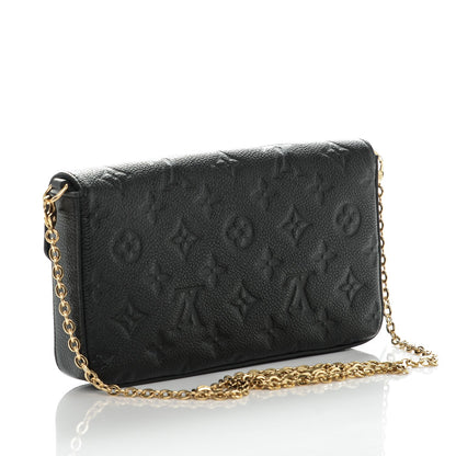 Louis Vuitton Empreinte Pochette Felicie Chain Wallet Black 3 of 8