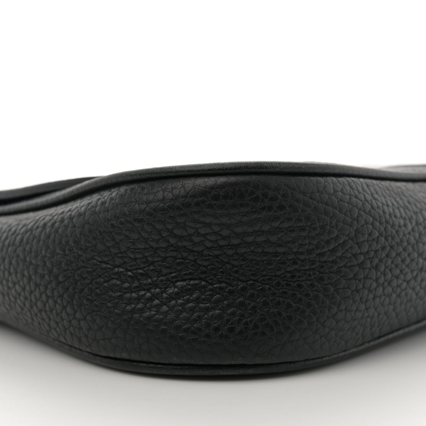 Pebbled Calfskin Medium Soho Flap Crossbody Black