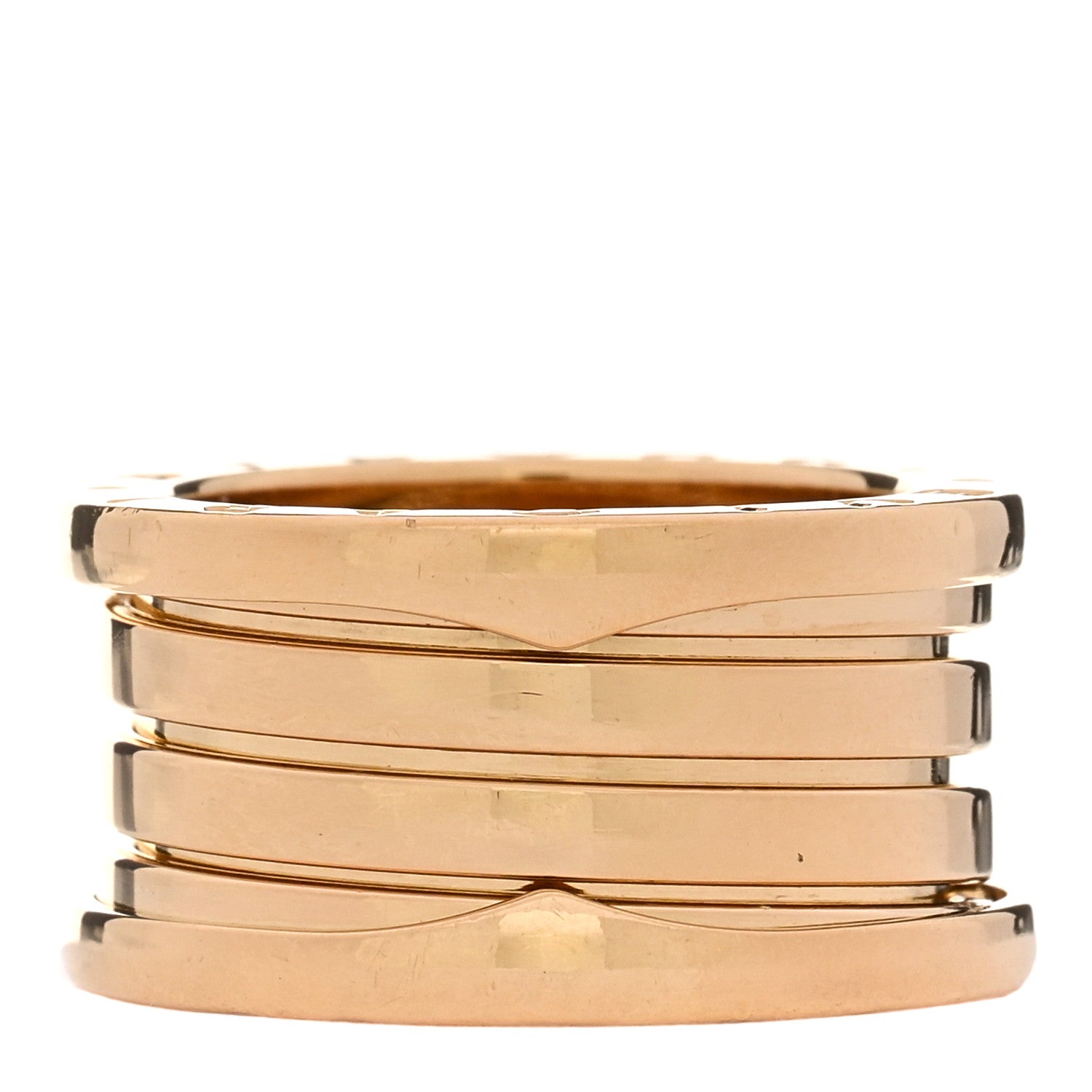 Bulgari 18K Yellow Gold B.Zero1 Three-Band Ring 51 5.75 3 of 5