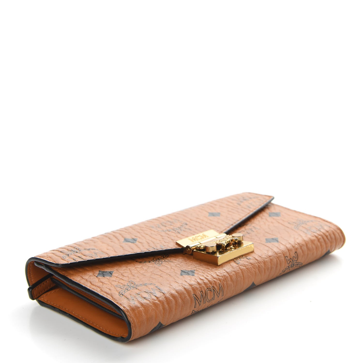 MCM Visetos Patricia Flap Wallet Cognac 4 of 8