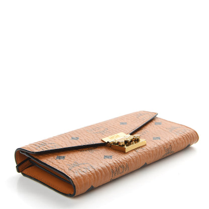 MCM Visetos Patricia Flap Wallet Cognac 4 of 8
