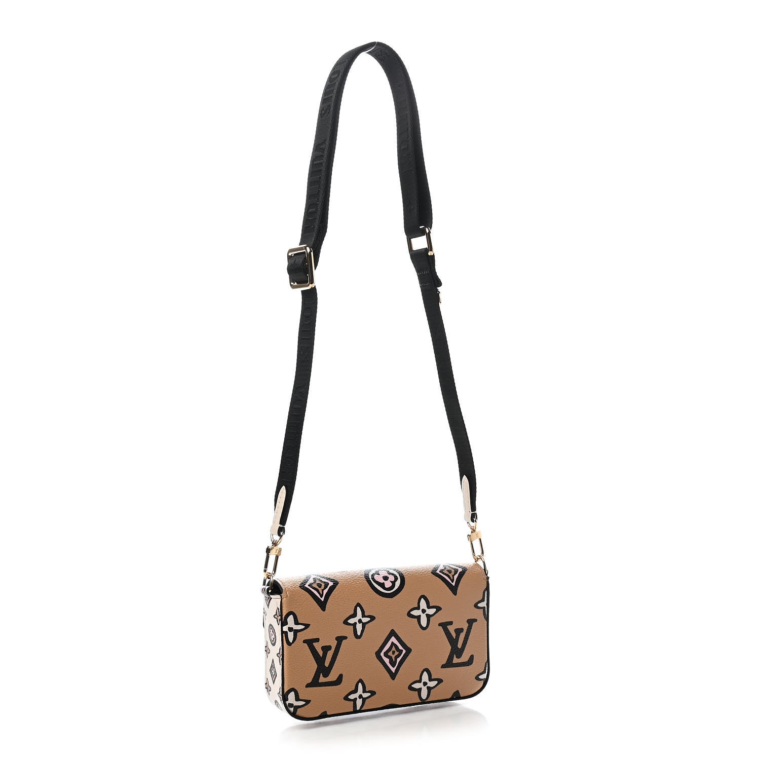 Louis Vuitton Monogram Wild At Heart Felicie Strap & Go Arizona Creme 3 of 8