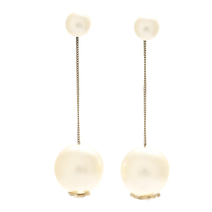 Chanel Pearl CC Drop Earrings Gold 1 of 4