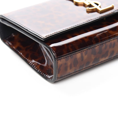 Saint Laurent Patent Small Monogram Kate Satchel Tortoiseshell 6 of 8
