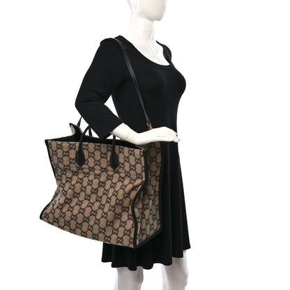 Gucci Covered Wool GG Monogram Large Tote Bag Beige Ebony 2 of 11
