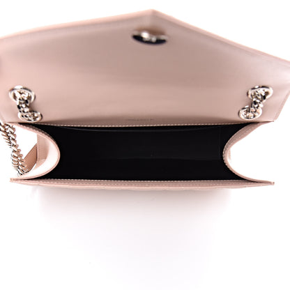 Saint Laurent Grain De Poudre Textured Mixed Matelasse Medium Triquilt Monogram Satchel Marble Pink 5 of 10