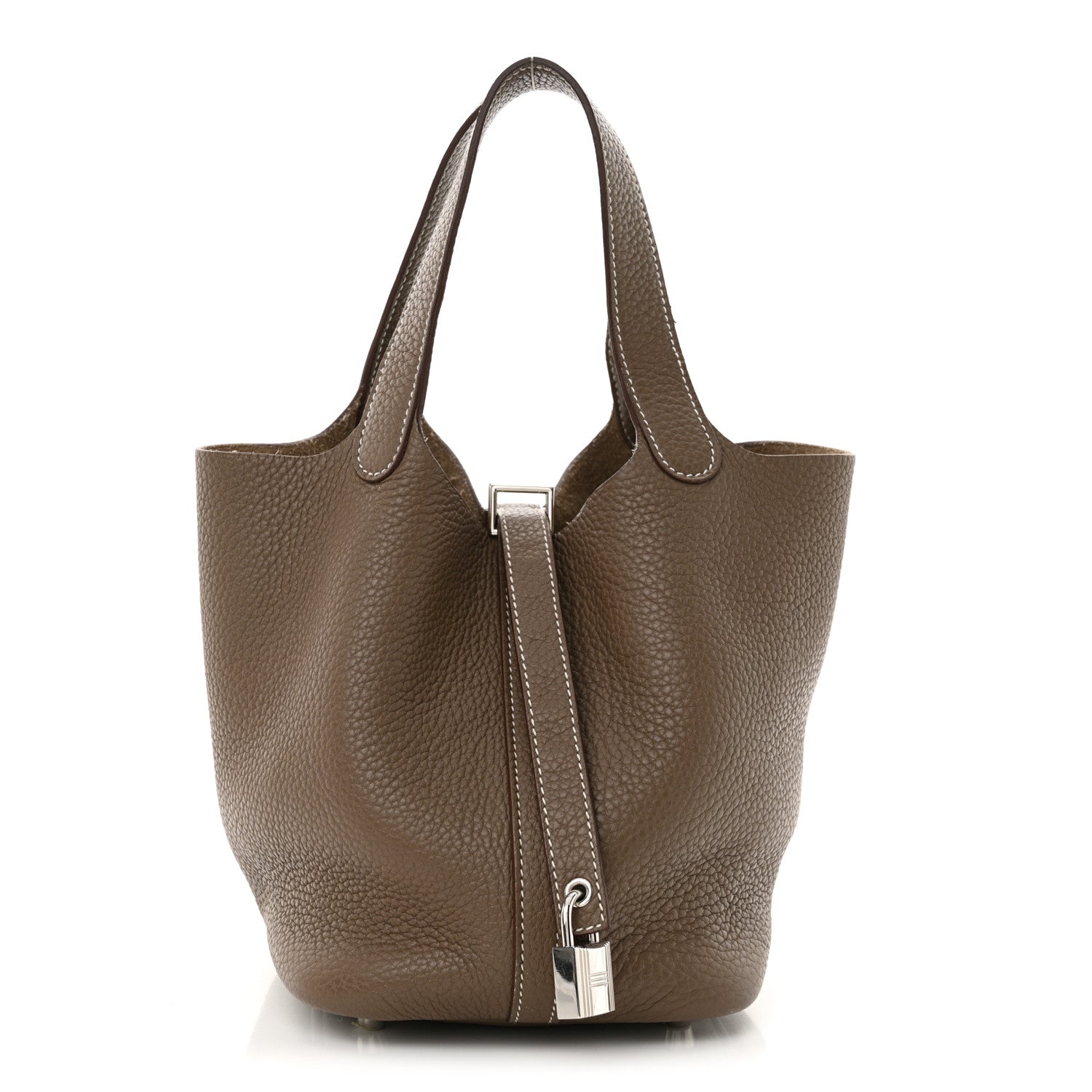 Hermes Taurillon Clemence Picotin Lock 18 PM Etoupe 1 of 11