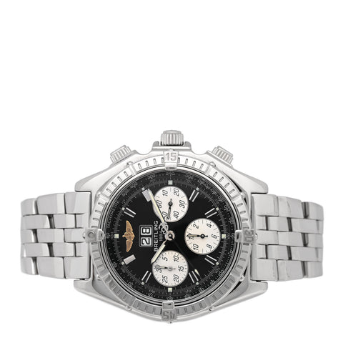 Stainless Steel 44mm Crosswind Automatic Watch Black A44355