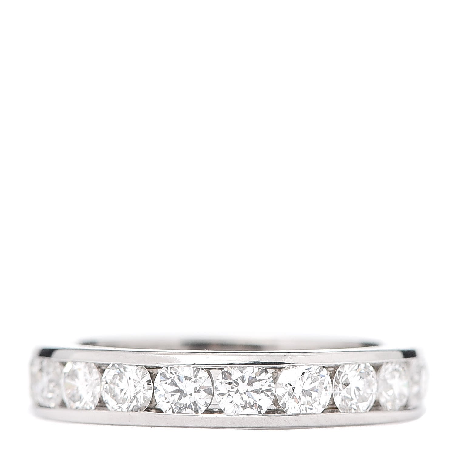 Tiffany Platinum Diamond 2.00ctw Eternity Wedding Band Ring 50 5.25 1 of 4