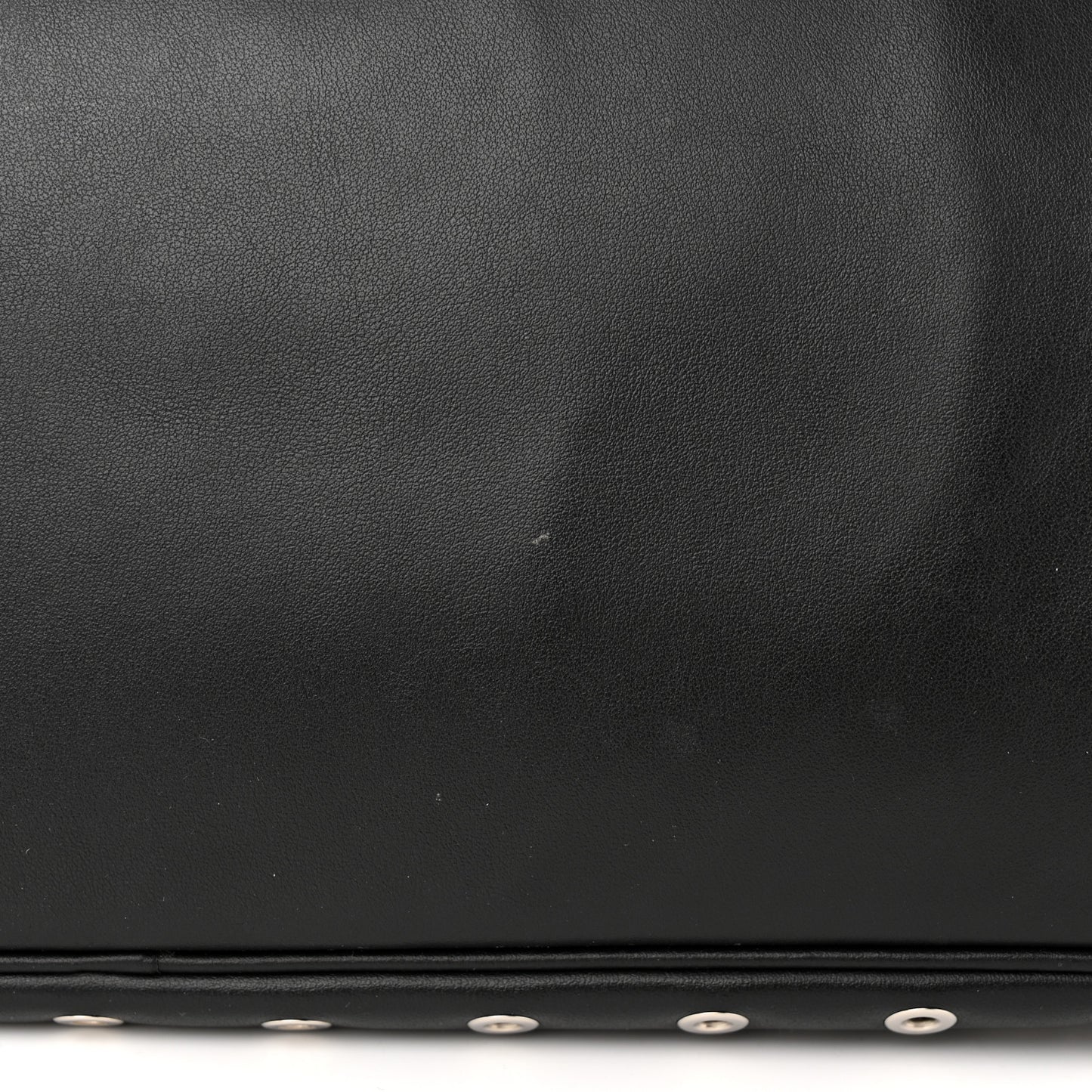 City Calf Grommet Large Double Zip Tote Black