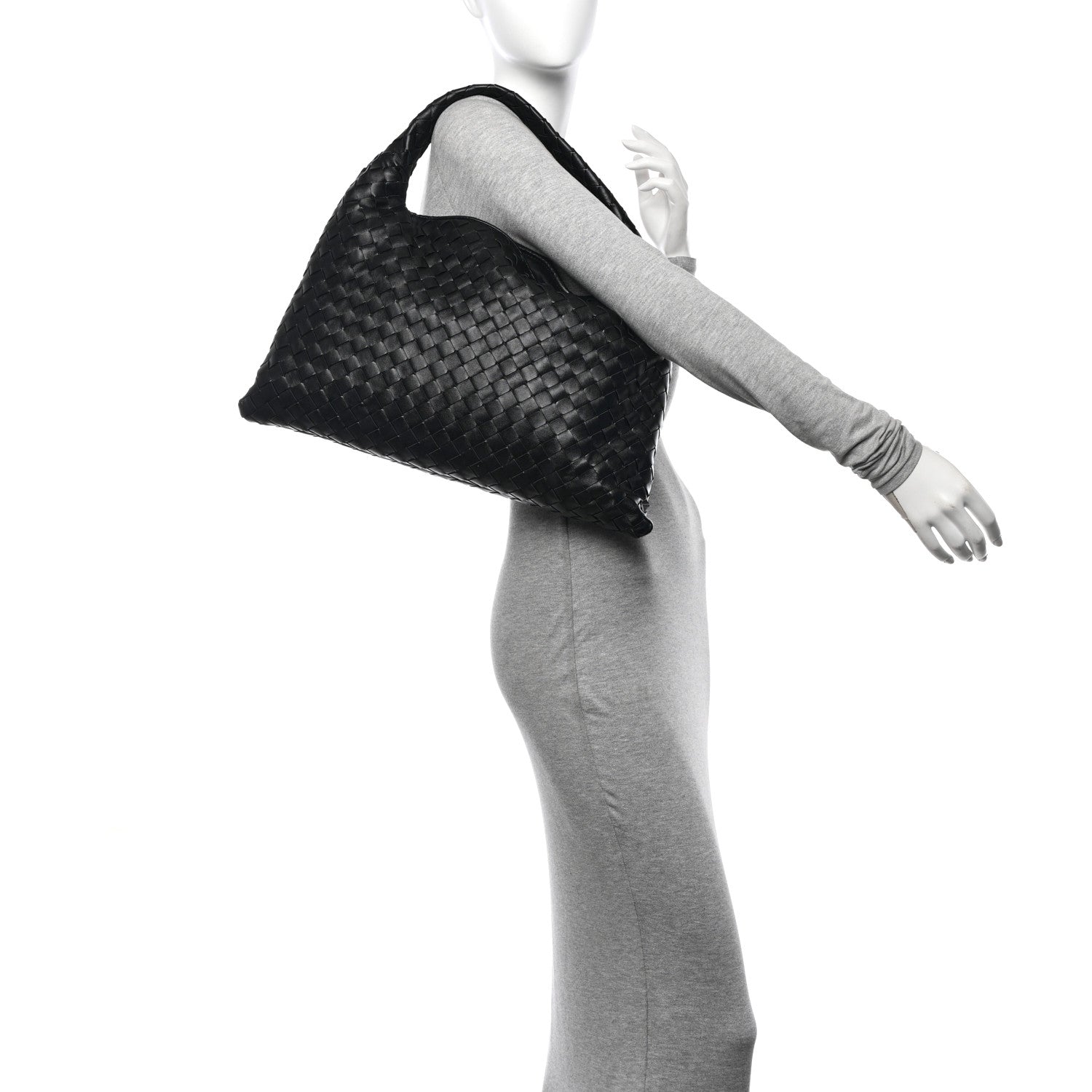 Bottega Veneta Calfskin Intrecciato Small Hop Black 2 of 11