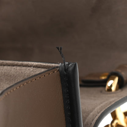 Fendi Vitello Century F is Fendi Bi-Color FF 1974 Embossed Kan I Shoulder Bag Maya Black 11 of 11