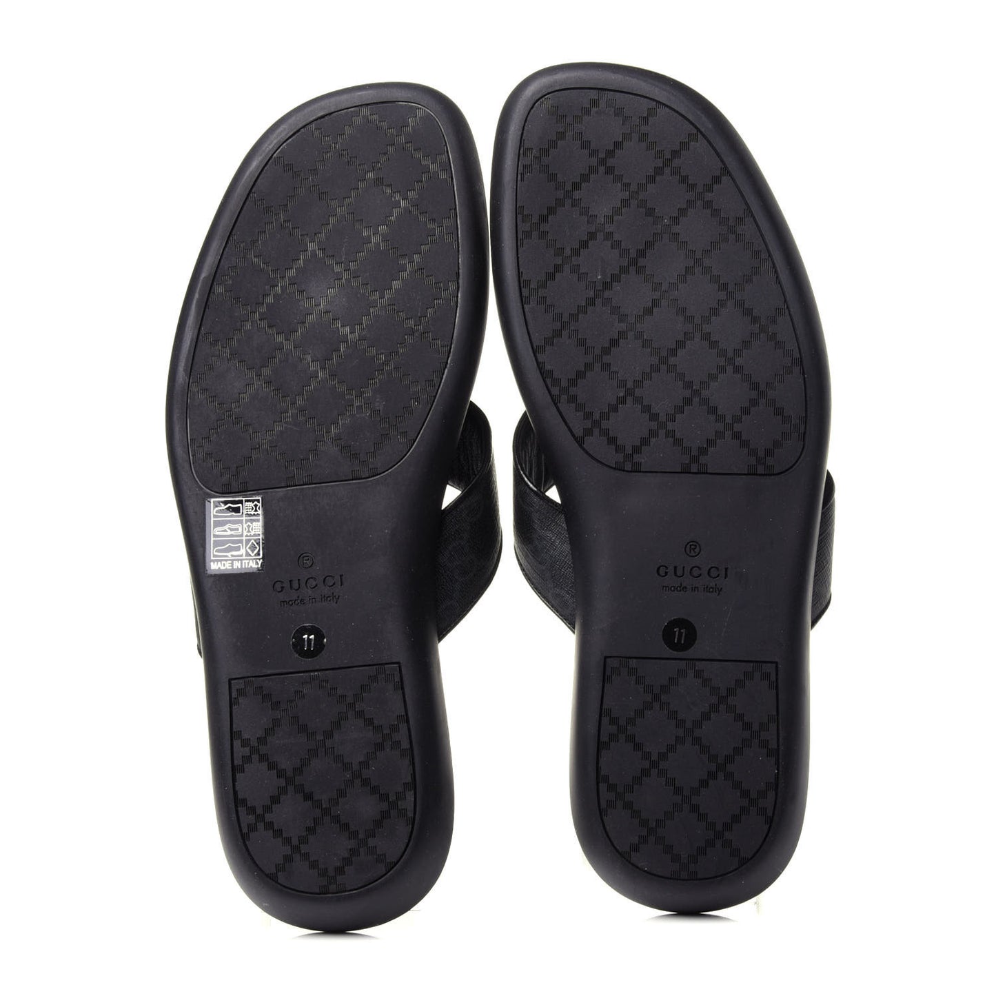 Monogram Web Mens Thong Sandal 11 Black