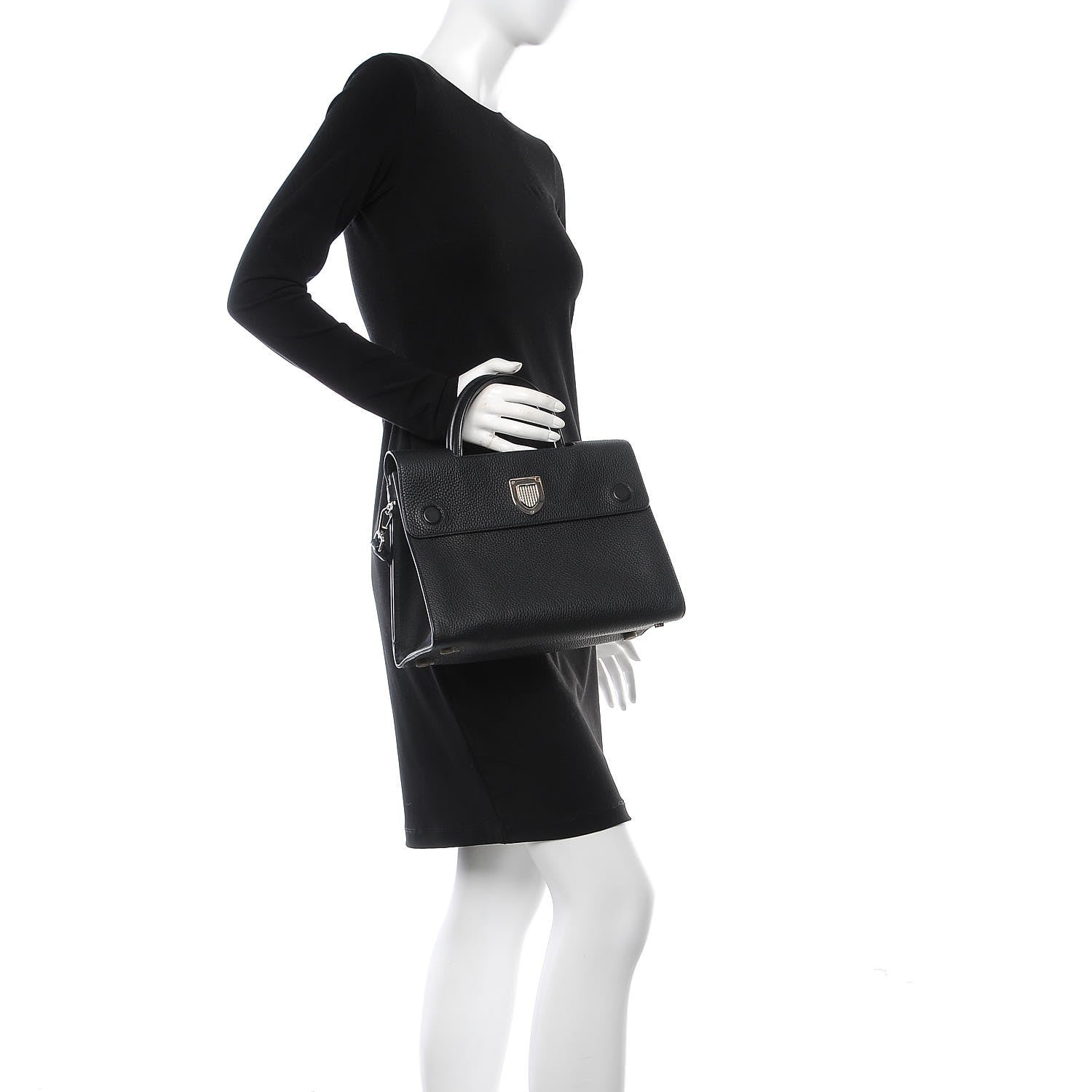 Christian Dior Bullcalf Medium Diorever Flap Black 3 of 13
