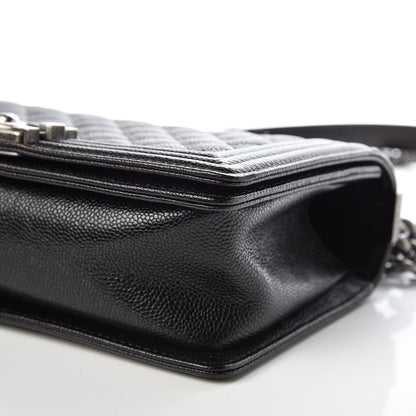 Chanel Caviar Quilted Medium Boy Flap Black 11 of 12