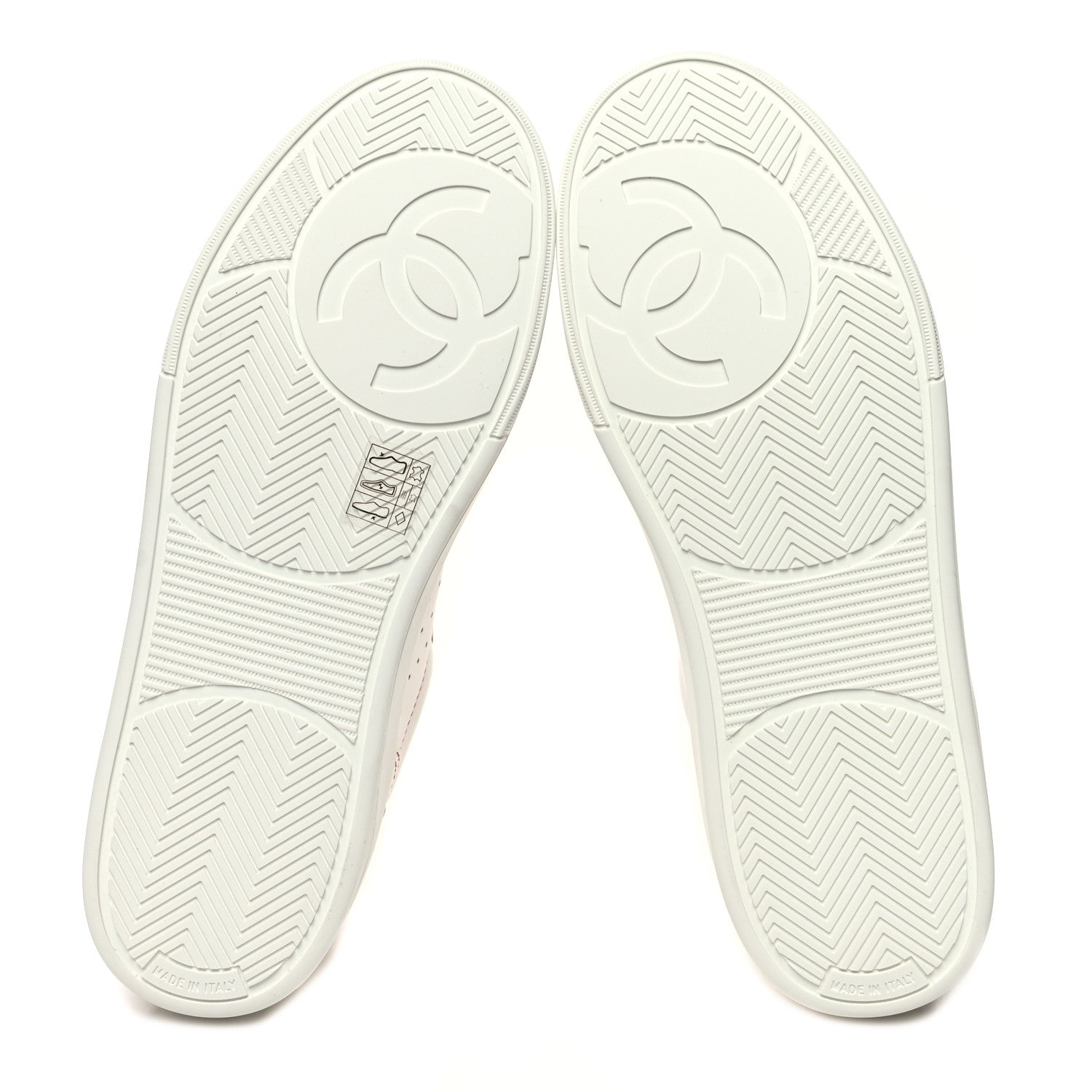 Chanel Calfskin Womens Logo Sneakers 40 White Pink 5 of 8