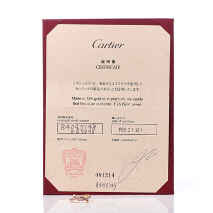 Cartier 18K Pink Gold Pink Sapphire Entrelaces Ring 48 4.5 7 of 7