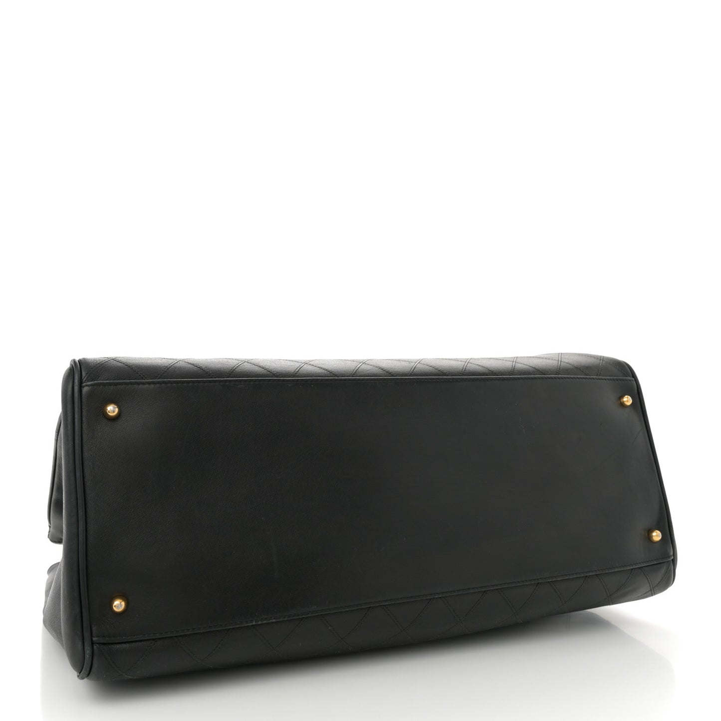 Calfskin Stitched XL Weekender Black