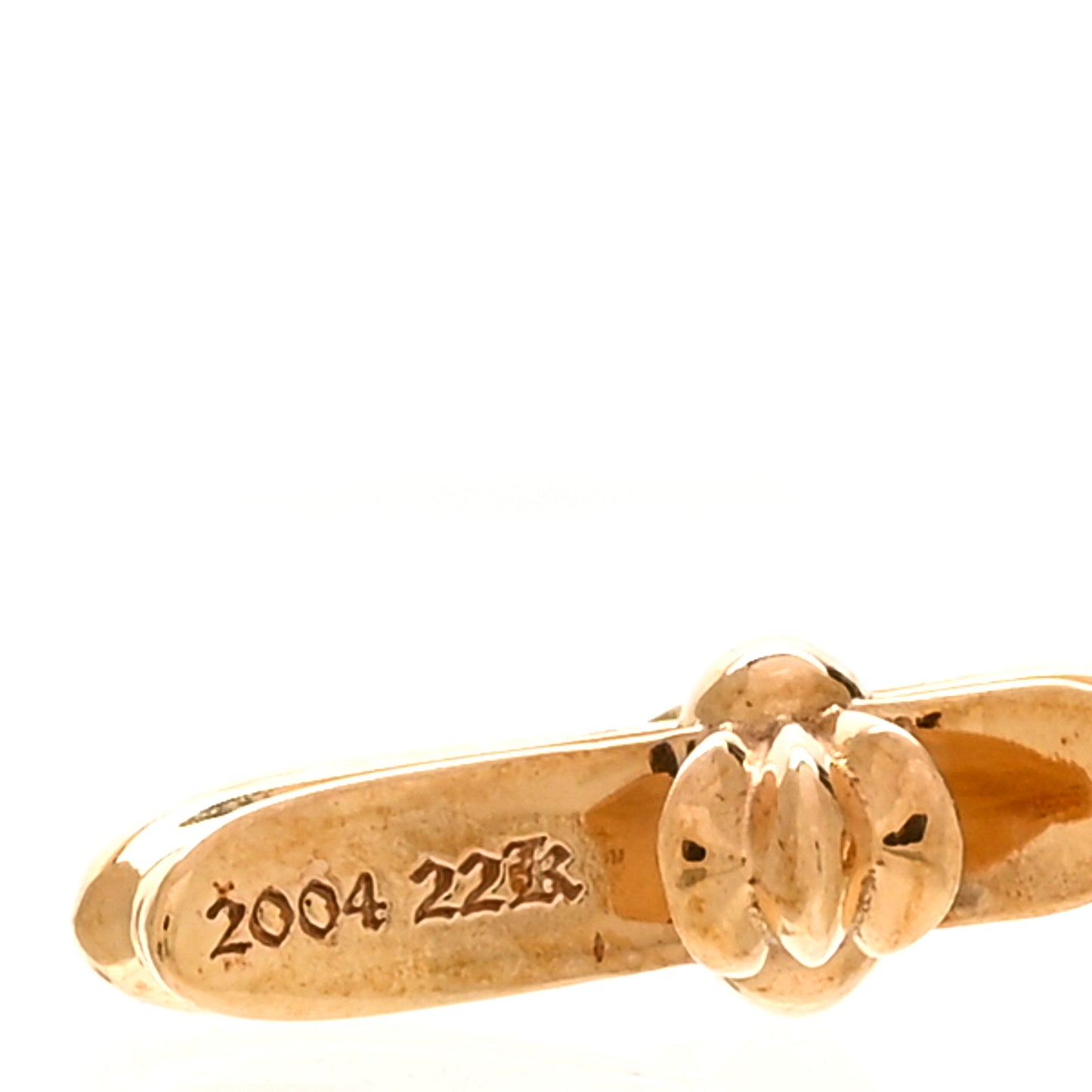 22K Yellow Gold Tiny CH Cross Pendant