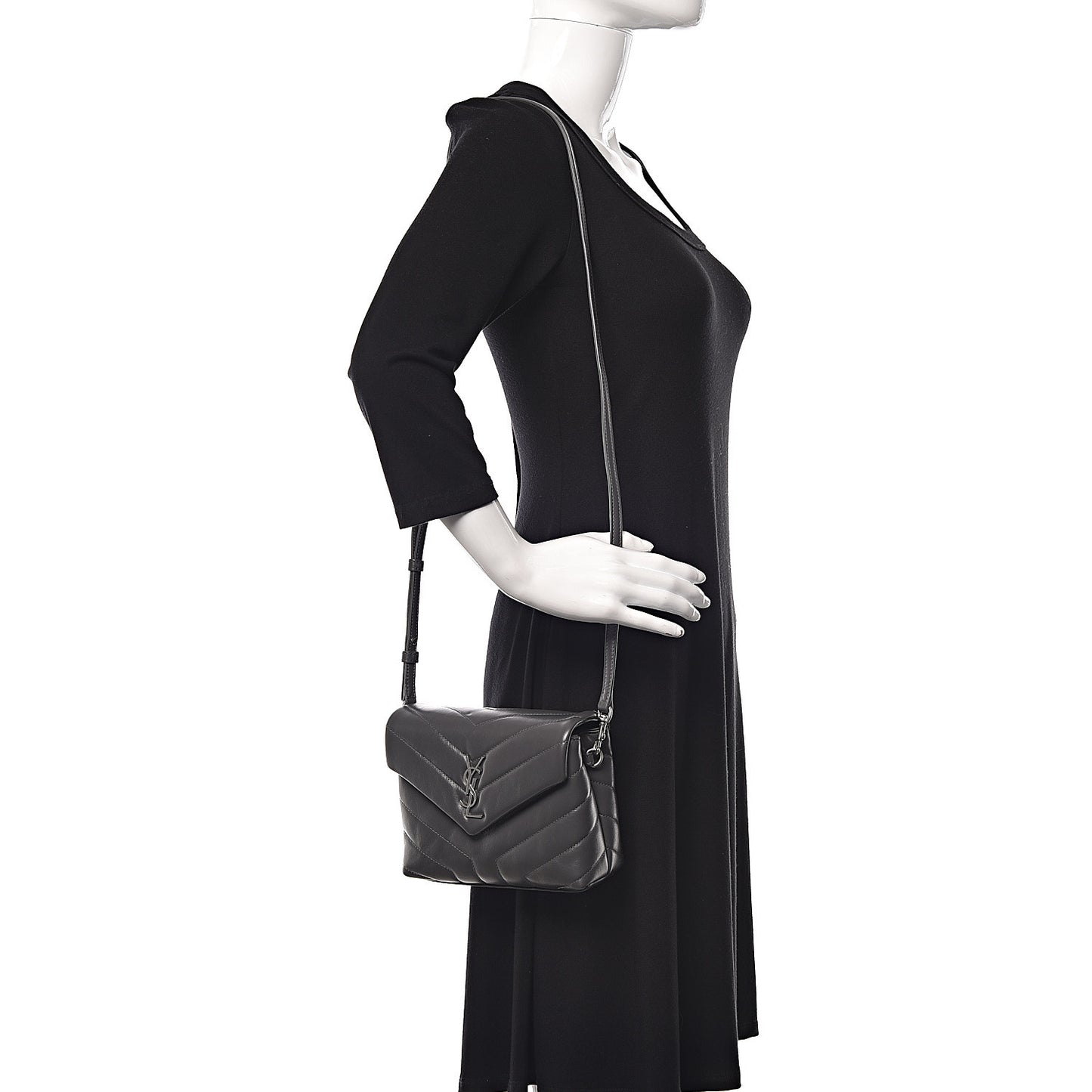 Calfskin Y Quilted Monogram Toy Loulou Crossbody Bag Storm