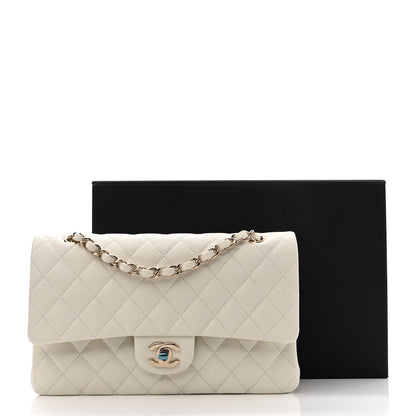 Chanel Caviar Quilted Medium Double Flap White 11 of 11
