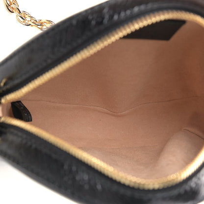 Gucci Suede Patent Web Mini Ophidia Round Shoulder Bag Black 5 of 11