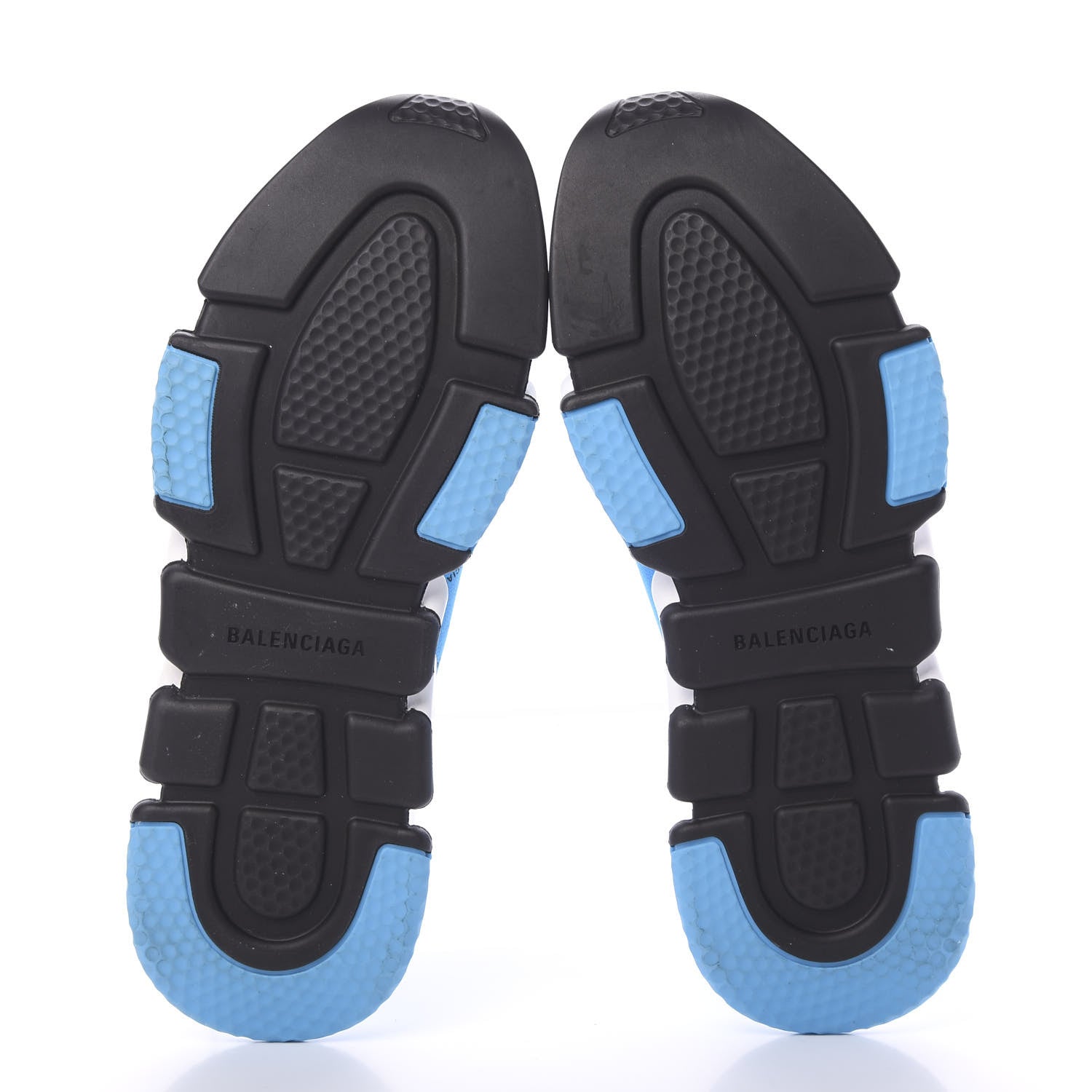 Balenciaga Neoprene Knit Allover Logo Mens Speed Sneakers 44 Bleu White 5 of 9