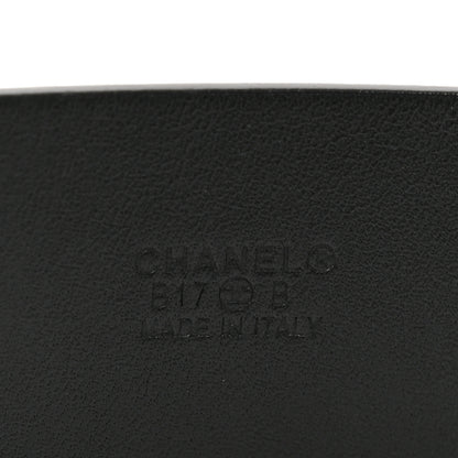Chanel Crumpled Calfskin Pearl CC Belt 105 42 Black 5 of 8