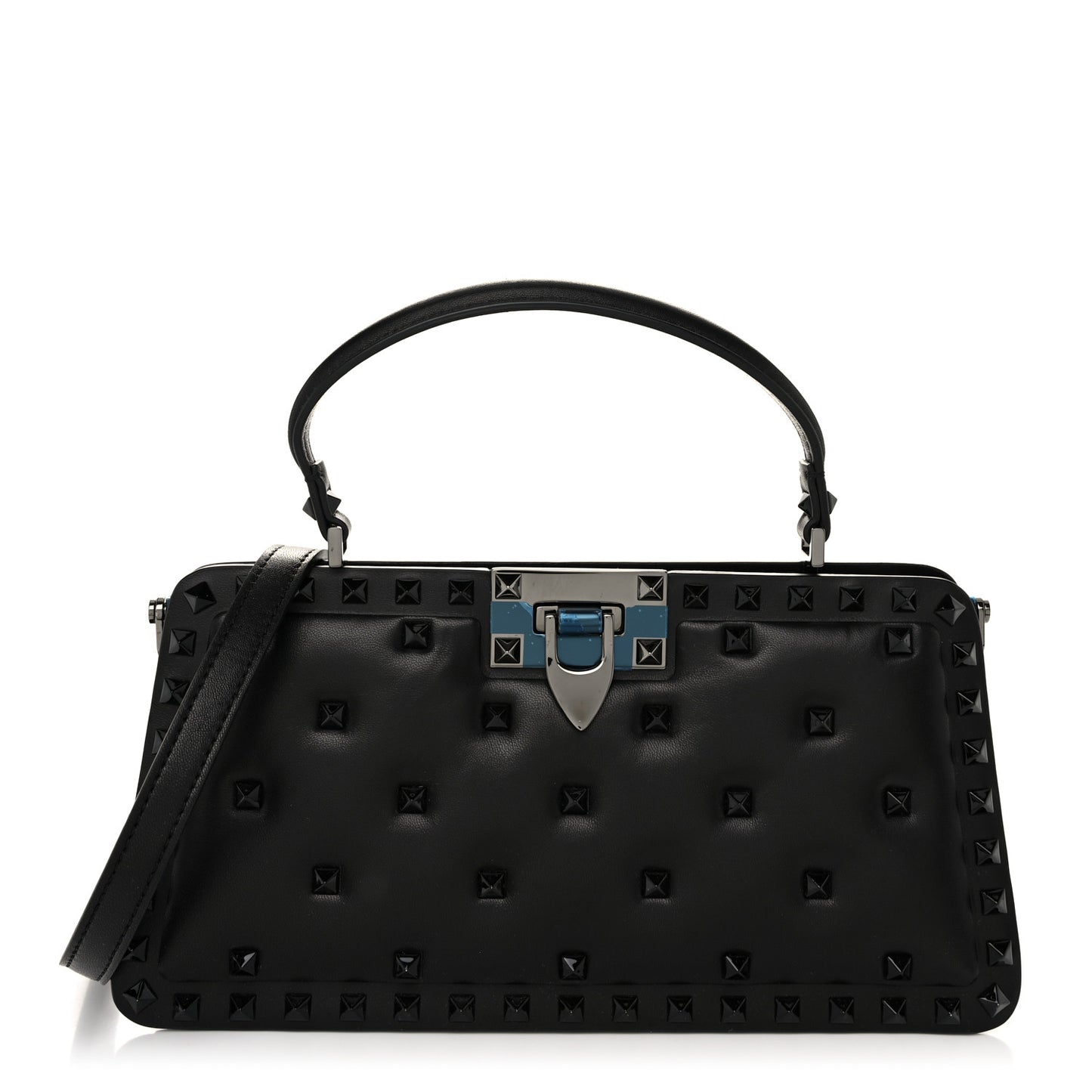 Rockstud Spike Shoulder Bag Black
