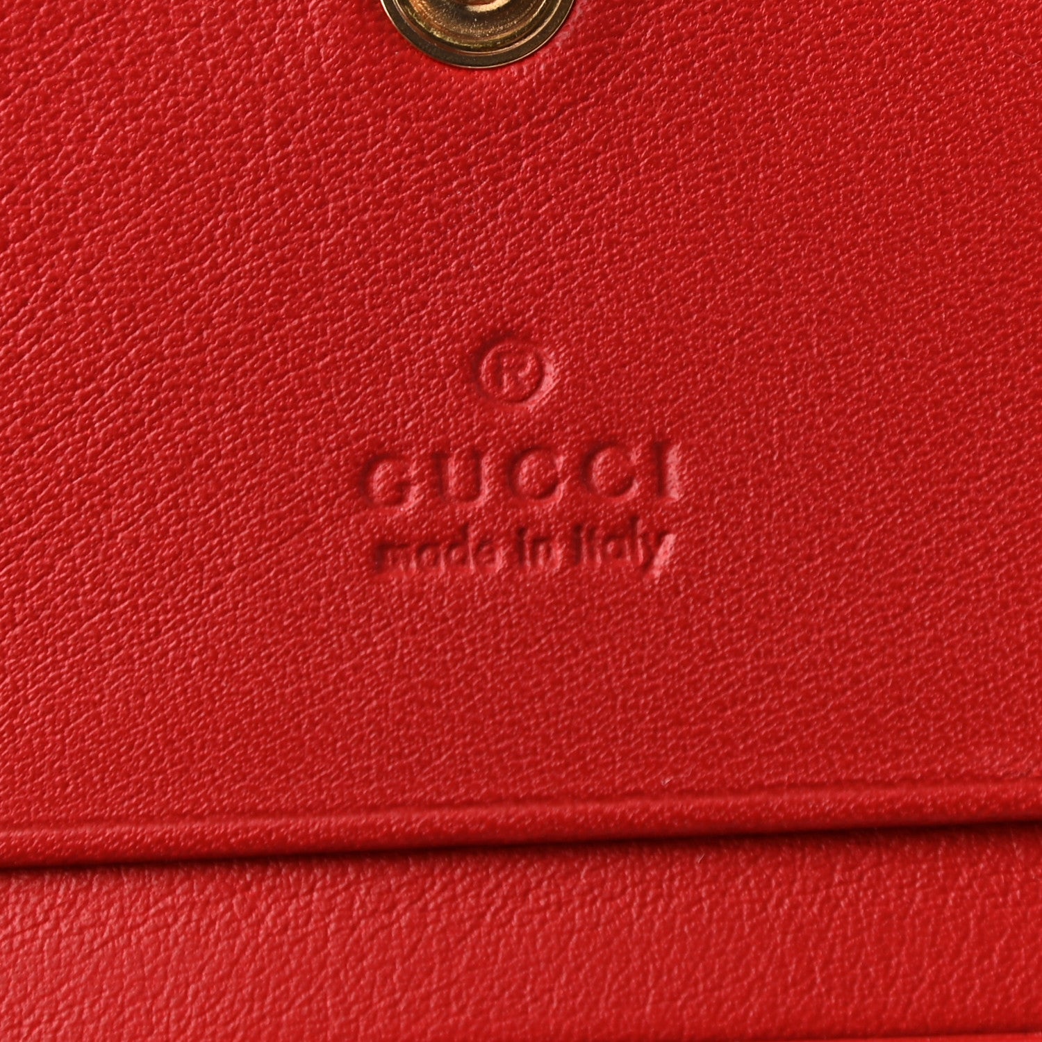 Gucci GG Supreme Monogram Apple Card Case Wallet Beige Multicolor Lobster Red 5 of 6