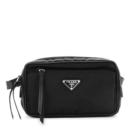 Prada Tessuto Nylon Saffiano Belt Bag Black 1 of 9