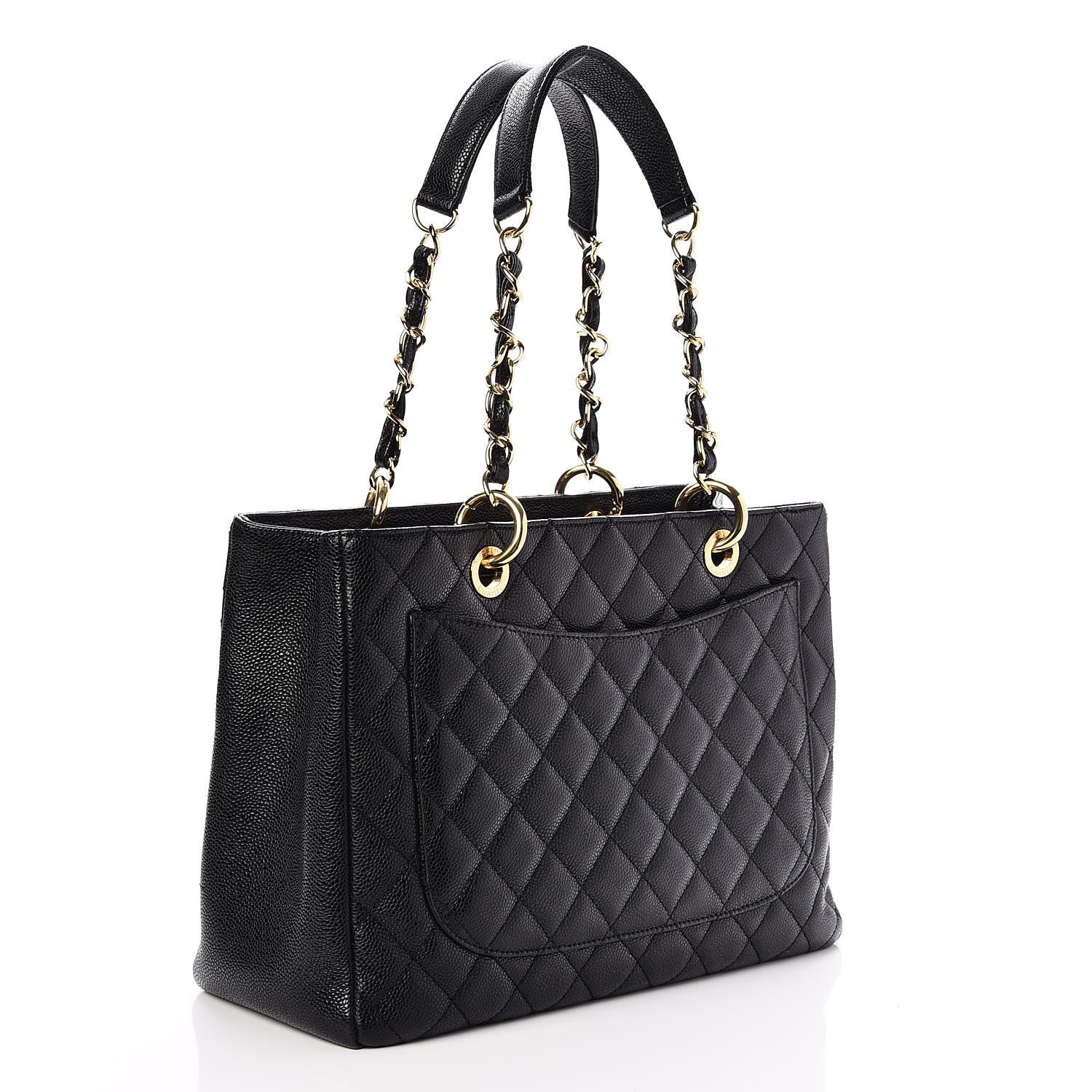 Chanel Caviar Quilted Grand Shopping Tote GST Black 3 of 7