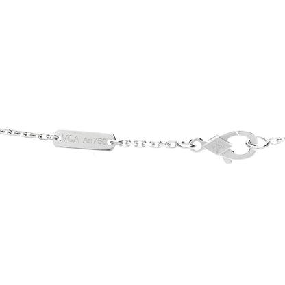 Van Cleef & Arpels 18K White Gold Mother of Pearl Vintage Alhambra Pendant Necklace 4 of 6