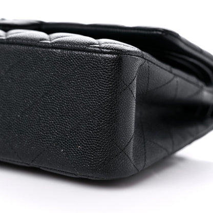 Chanel Iridescent Caviar Quilted Medium Double Flap Black 9 of 10