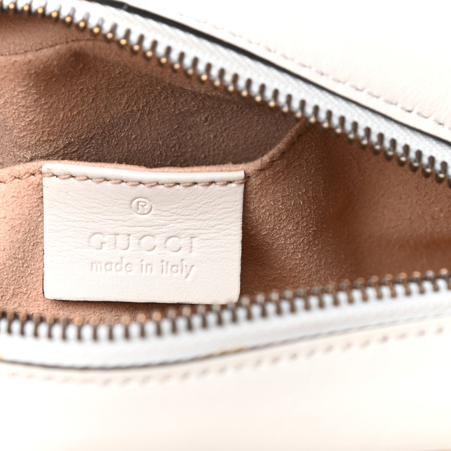 Gucci Calfskin Matelasse Mini GG Marmont Chain Shoulder Bag White 6 of 9