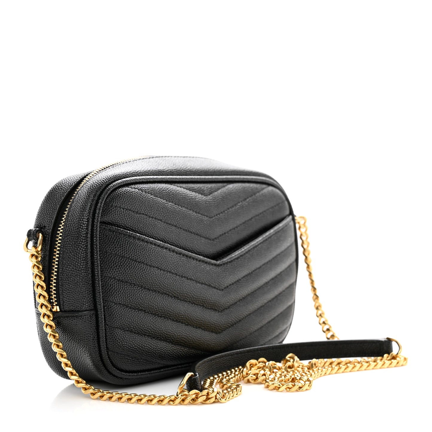 Grain De Poudre Matelasse Monogram Mini Lou Camera Bag Black