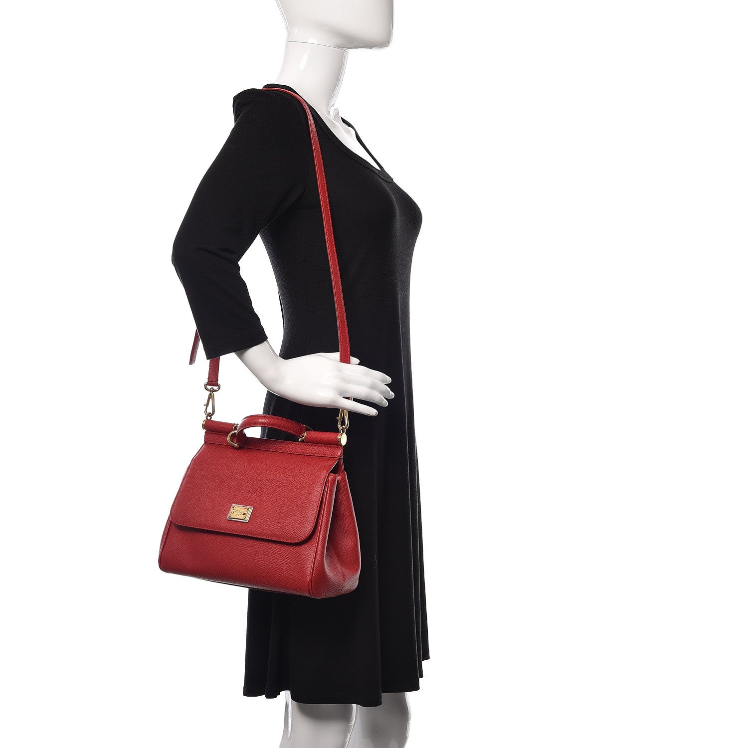 Dolce & Gabbana Dauphine Medium Miss Sicily Satchel Dark Red 2 of 8