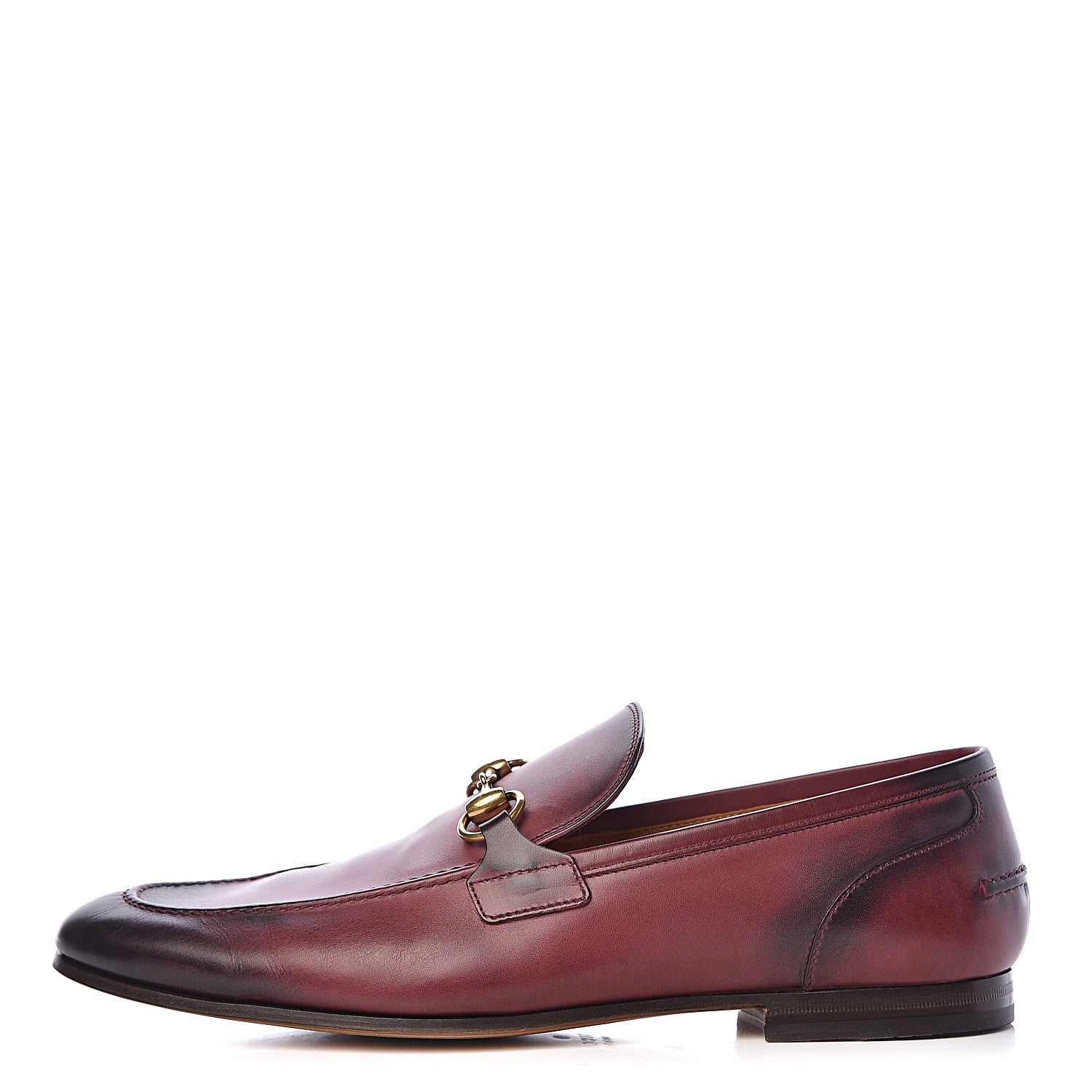 Gucci Calfskin Horsebit Mens Jordaan Loafers 9 Strong Red 1 of 11
