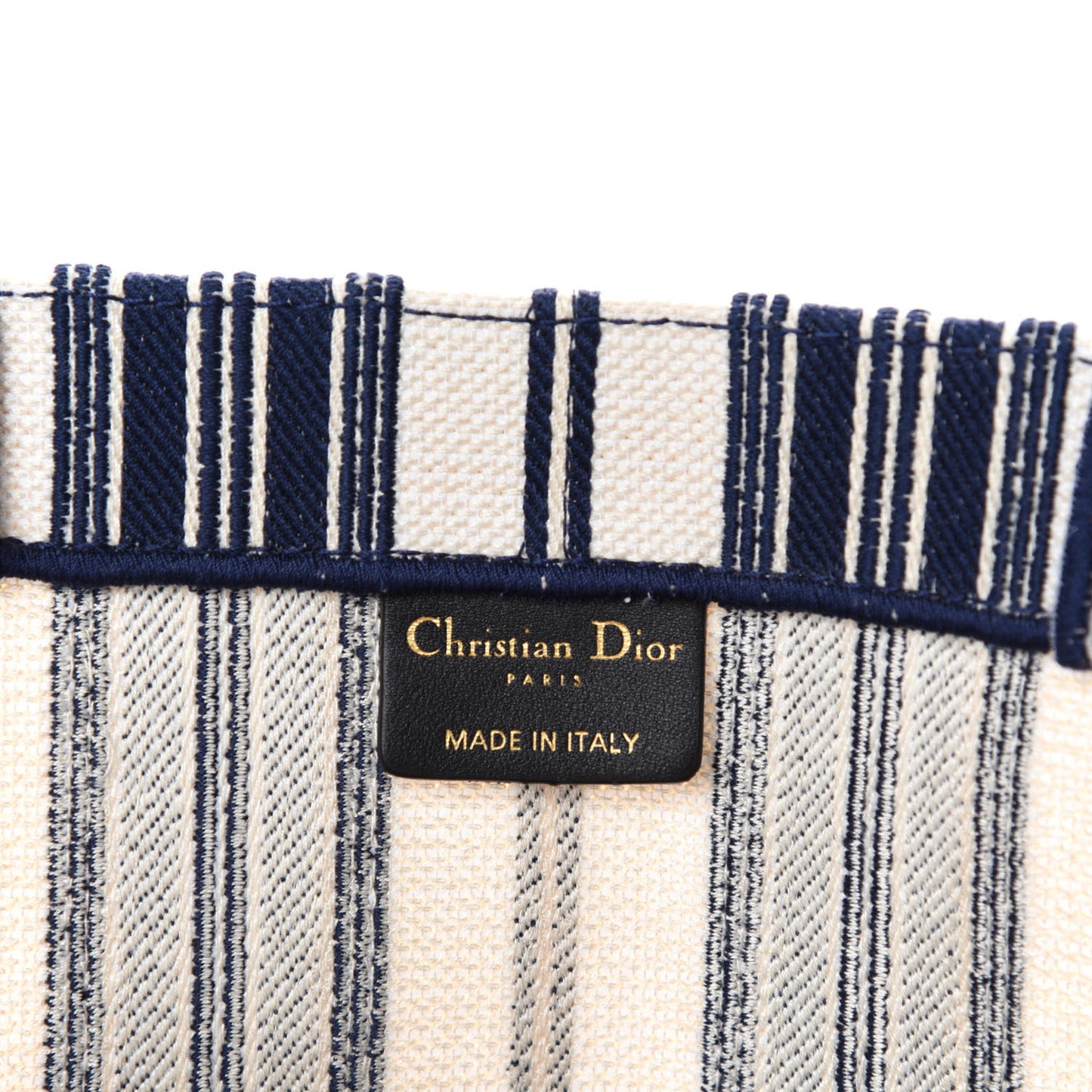 Canvas Embroidered Forte Dei Marmi Striped Book Tote Blue