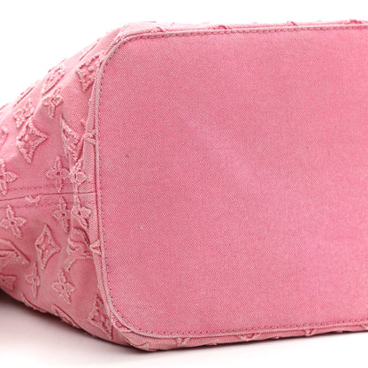 Louis Vuitton Monogram Denim Neverfull MM Rose 9 of 17
