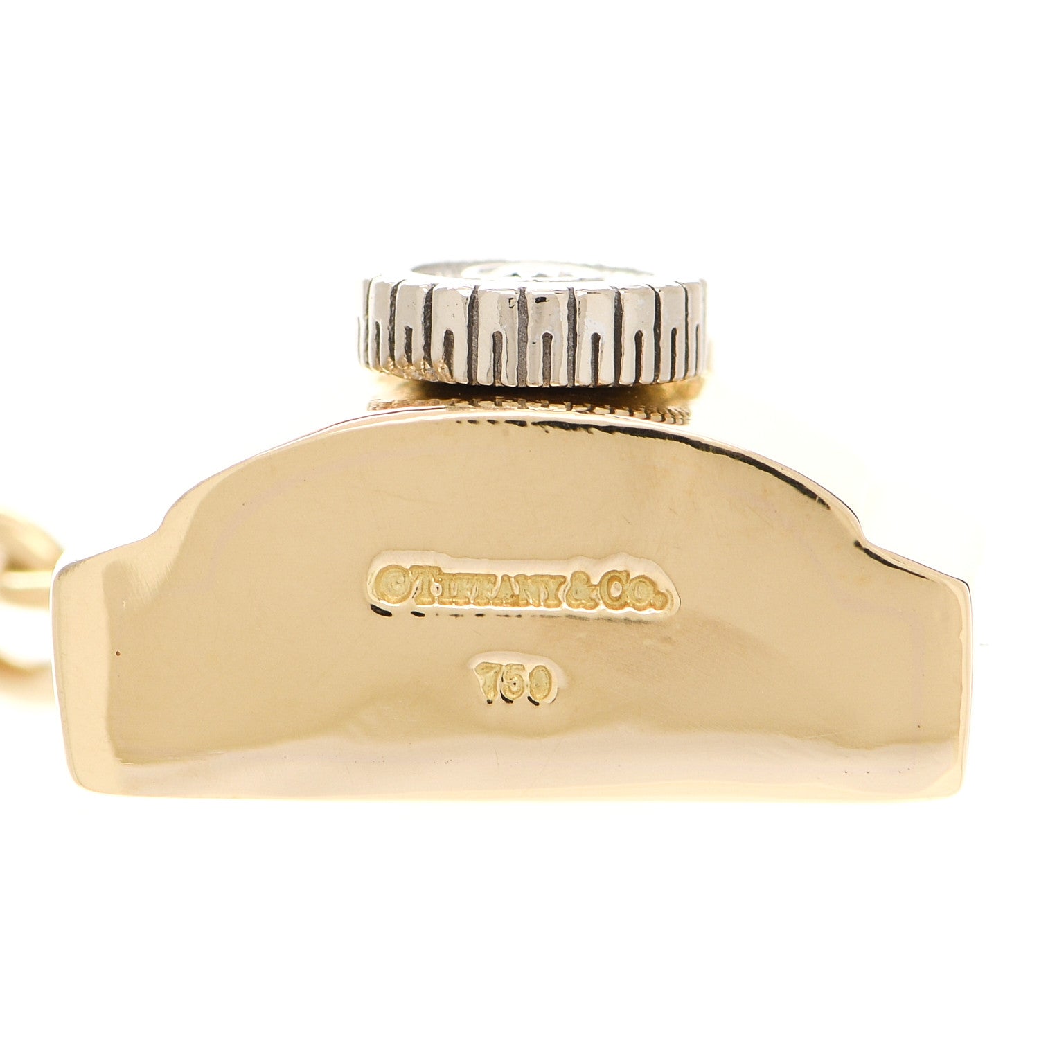 Tiffany 18K Yellow White Gold Diamond Camera Charm 3 of 3