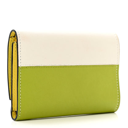 Loewe X SPIRITED AWAY Calfskin Otori-Sama Small Vertical Wallet Soft White Lemon Zest 3 of 9
