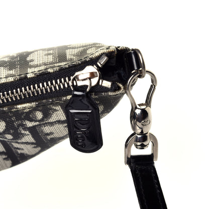 Christian Dior Monogram Patent Mini Saddle Pochette Black White 10 of 10