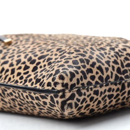 Saint Laurent Pony Effect Calfskin Giraffe Print Small Suzanne Hobo Natural 7 of 9