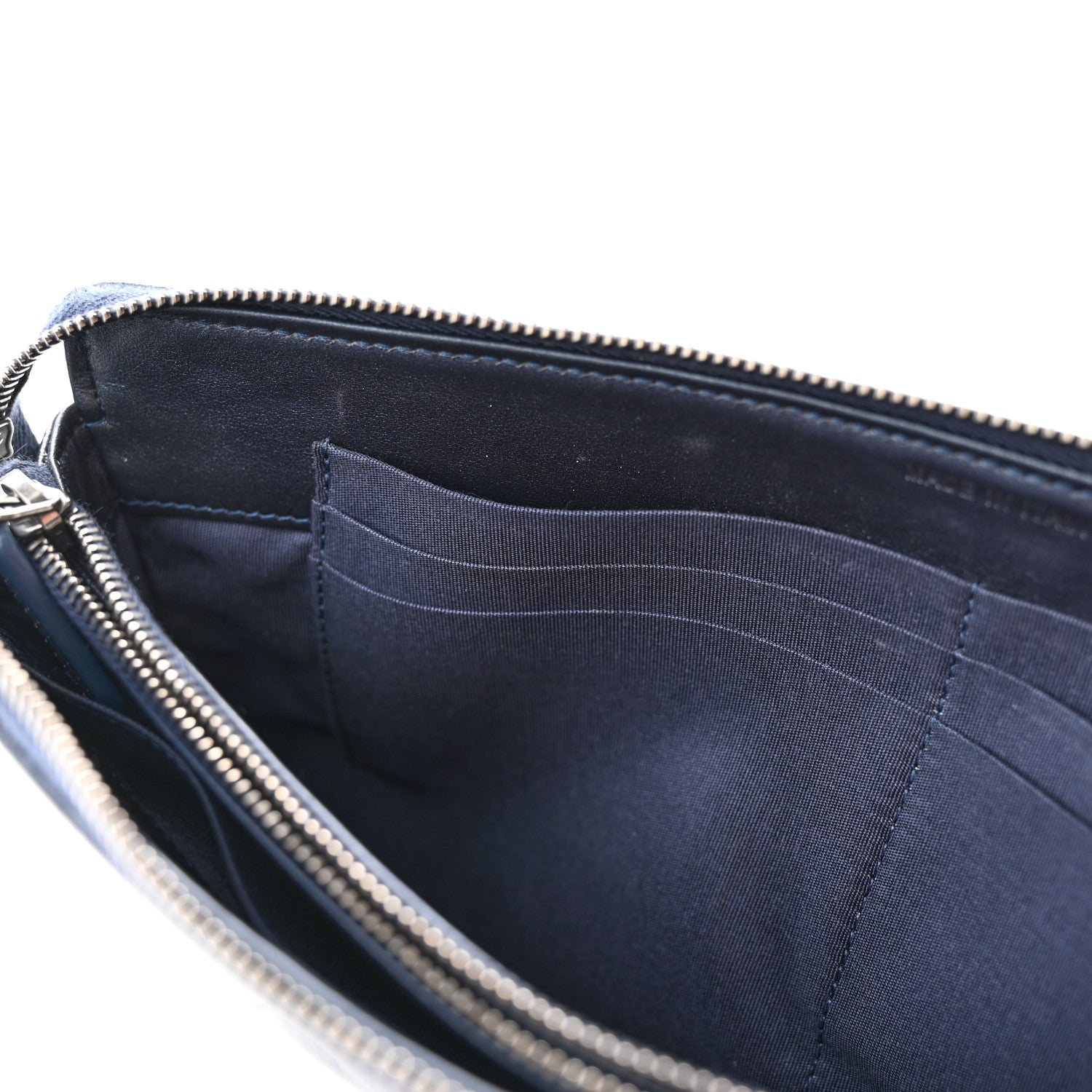 Chanel Metallic Caviar Quilted Small Zipped Boy Pouch Navy 11 of 11